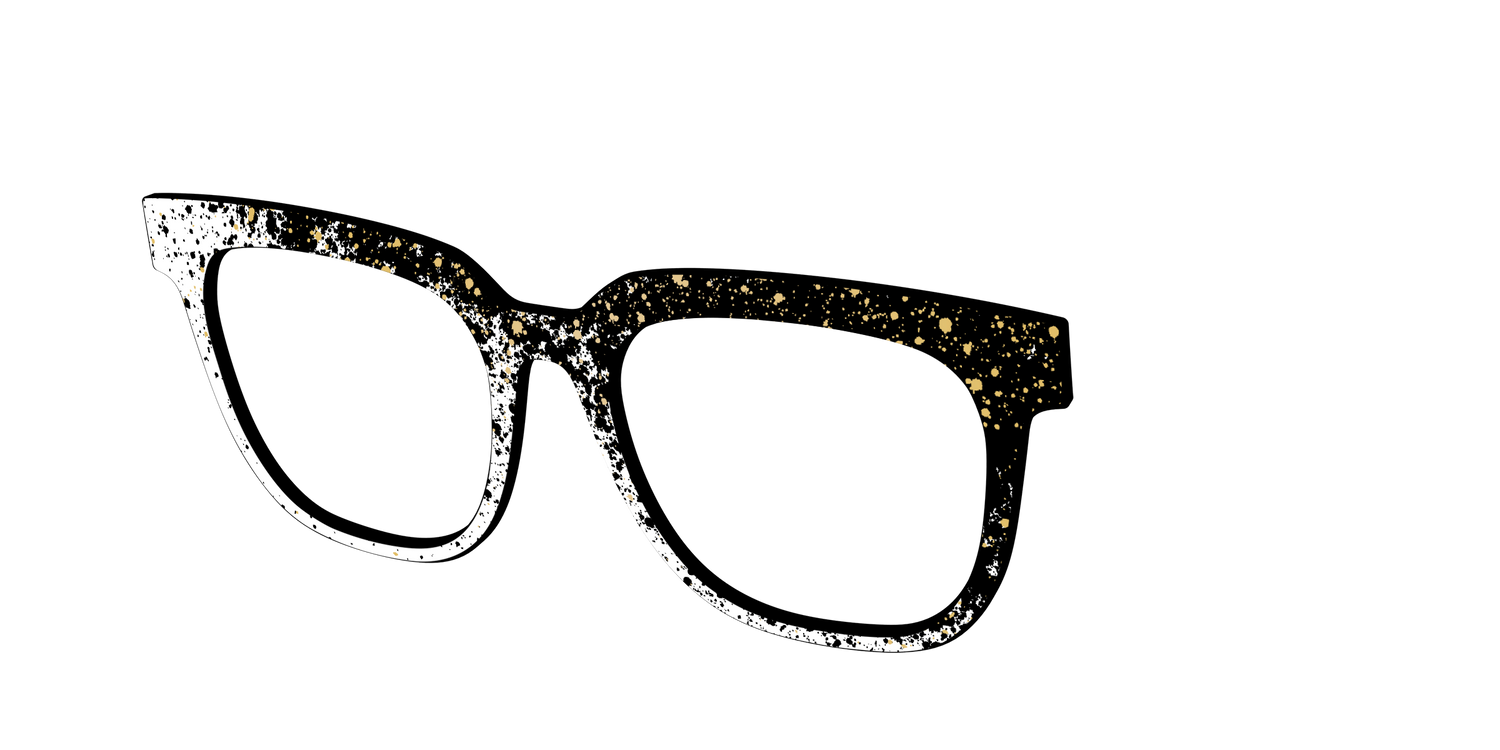 The Black & White Splatter - Angle Top Image - Pair Eyewear