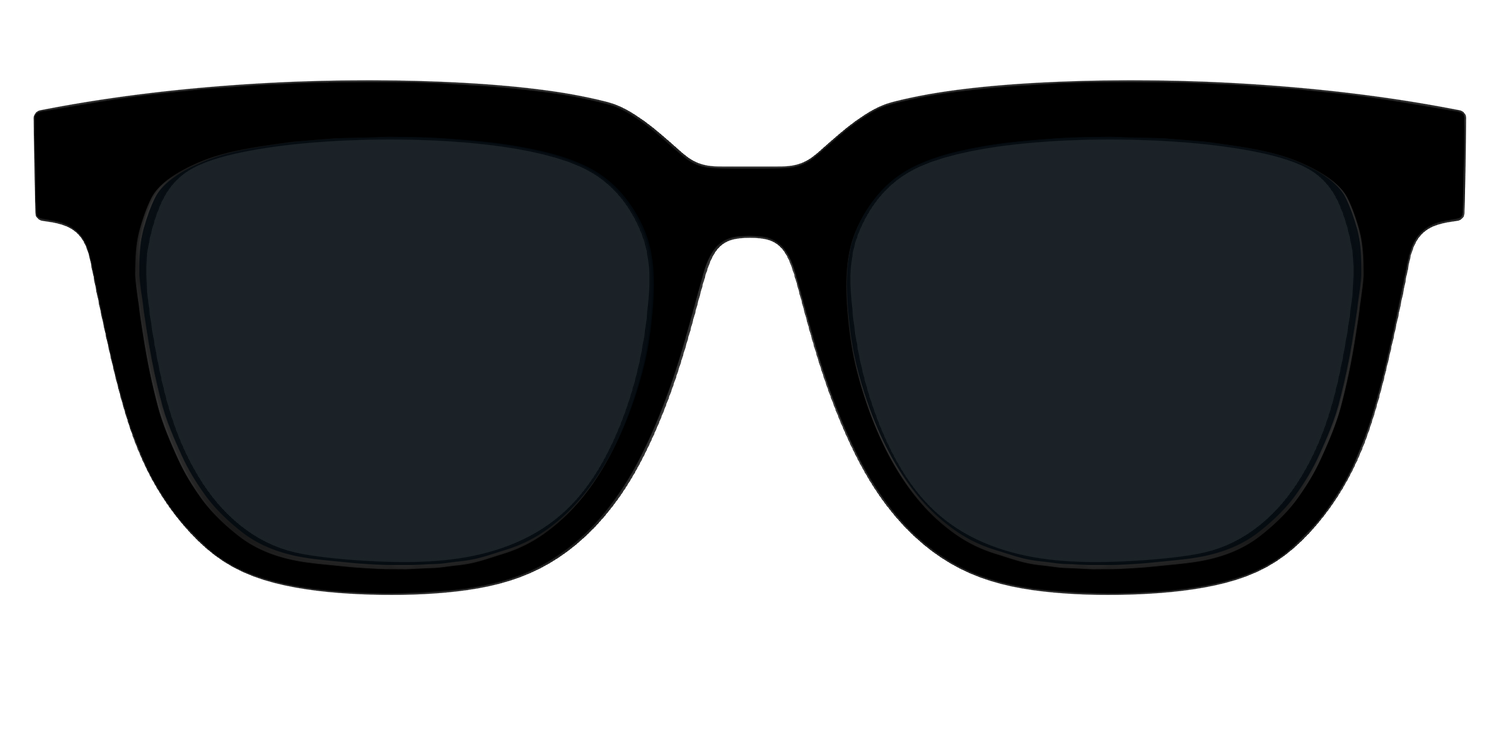 The Non-Polarized Black Sun Top - Front Top Image - Pair Eyewear