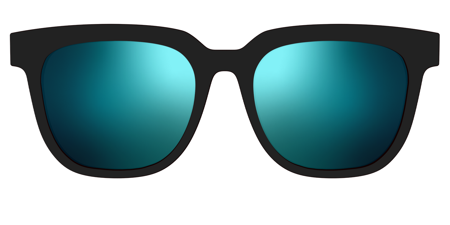 The Polarized Blue Reflective Sun Top - Front Top Image - Pair Eyewear
