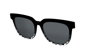 The Polarized Checkerboard Fade Sun Top - Angle Top Thumbnail - Pair Eyewear