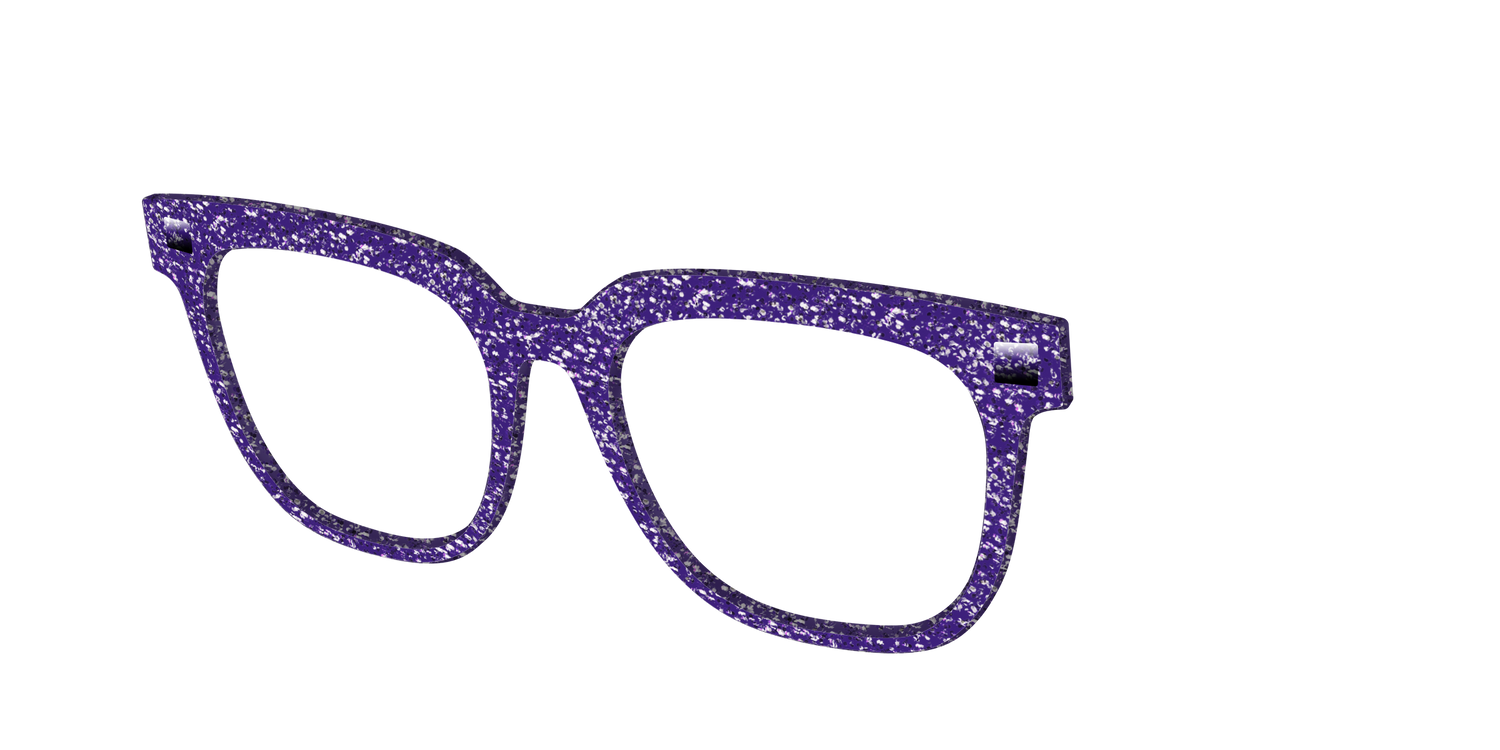 The Electric Purple Sparkle - Angle Top Image - Pair Eyewear