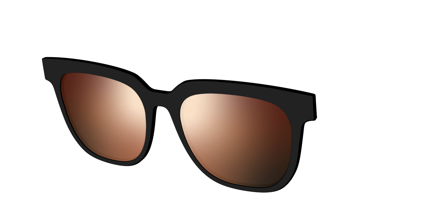The Polarized Gold Reflective Sun Top - Angle Top Image - Pair Eyewear