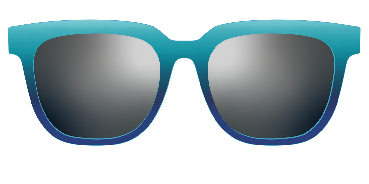 The Polarized Ocean Blue Sun Top - Front Top Image - Pair Eyewear