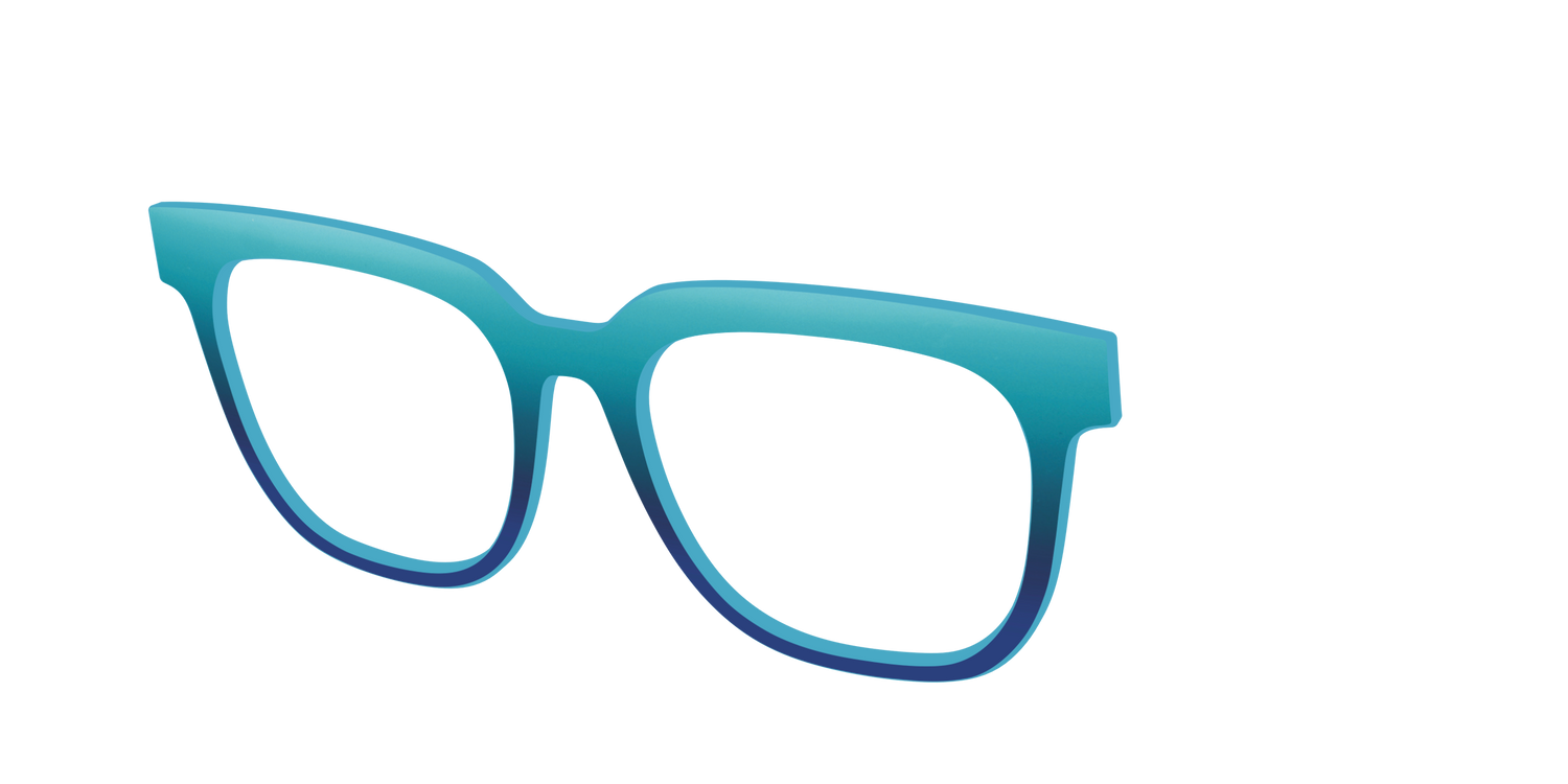The Ocean Blue - Angle Top Image - Pair Eyewear