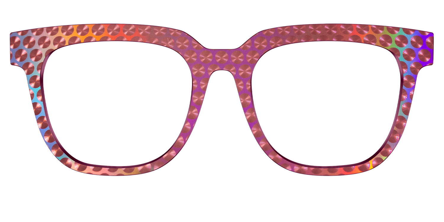 The Pink Holographic Spheres - Front Top Image - Pair Eyewear