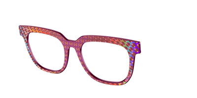 The Pink Holographic Spheres - Angle Top Thumbnail - Pair Eyewear