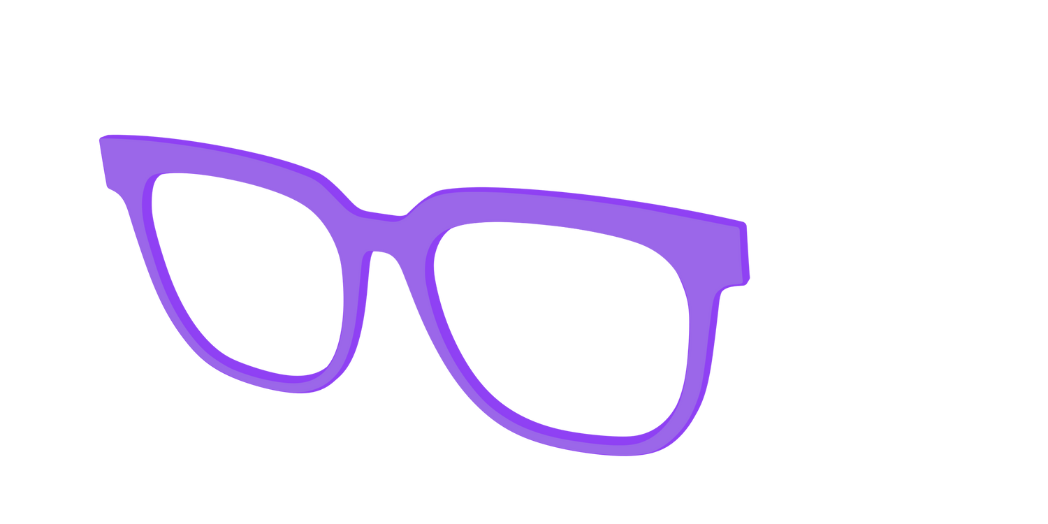 The Purple - Angle Top Image - Pair Eyewear