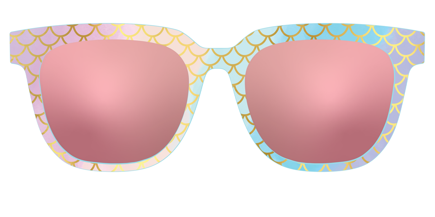 The Polarized Rainbow Mermaid Sun Top - Front Top Image - Pair Eyewear