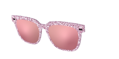 The Polarized Rose Gold Sparkle Sun Top - Angle Top Thumbnail - Pair Eyewear