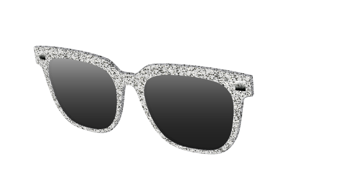 The Polarized Silver Sparkle Sun Top - Angle Top Image - Pair Eyewear