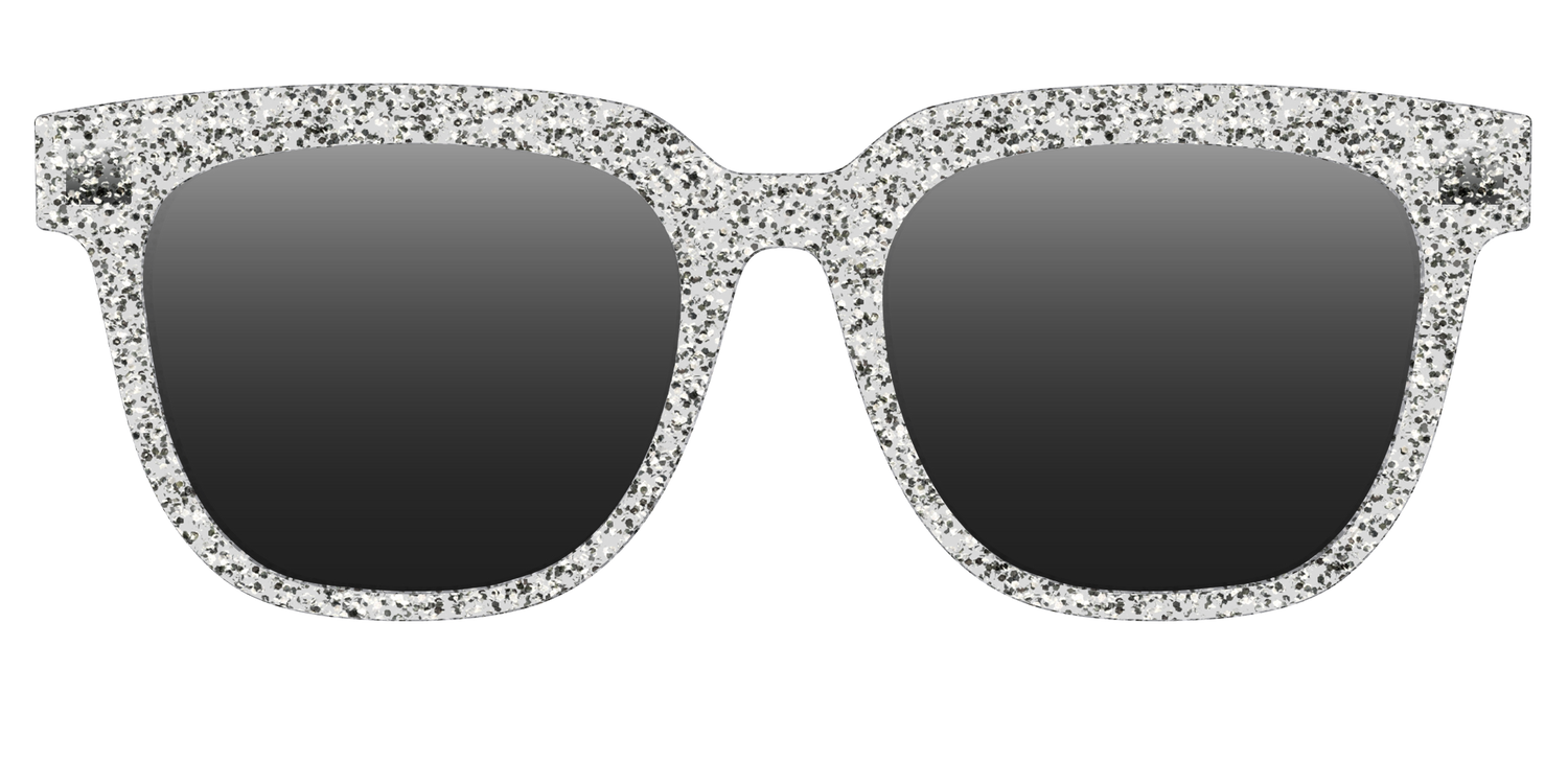 The Polarized Silver Sparkle Sun Top - Front Top Image - Pair Eyewear