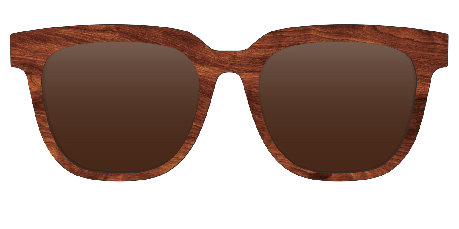 The Polarized Woodgrain Sun Top - Front Top Image - Pair Eyewear