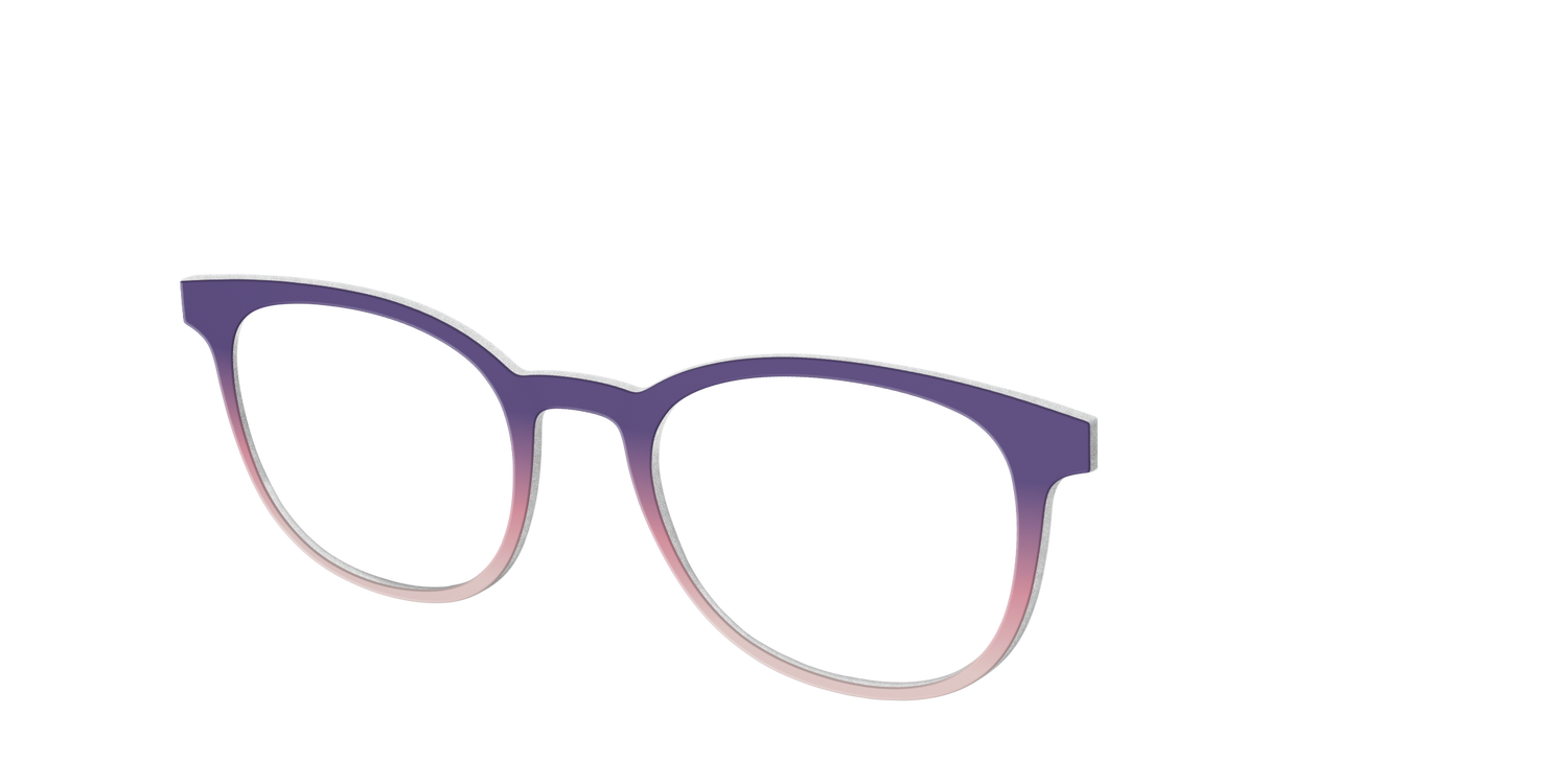 The Acai to Blush Gradient - Angle Top Image - Pair Eyewear