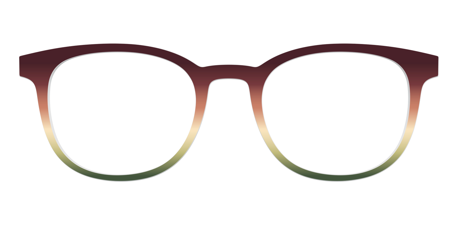 The Acorn to Moss Gradient - Front Top Image - Pair Eyewear