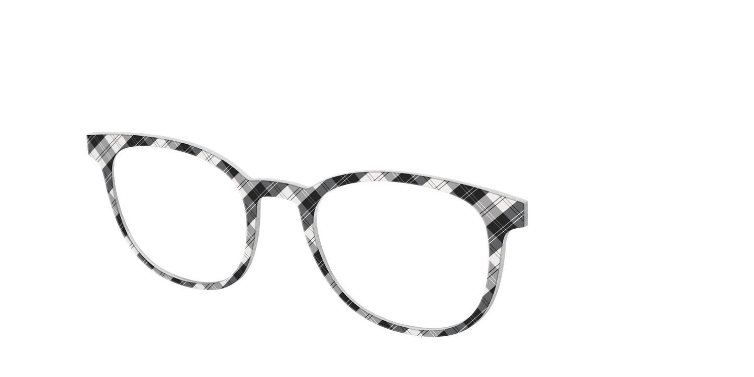 The B&W Plaid - Angle Top Image - Pair Eyewear