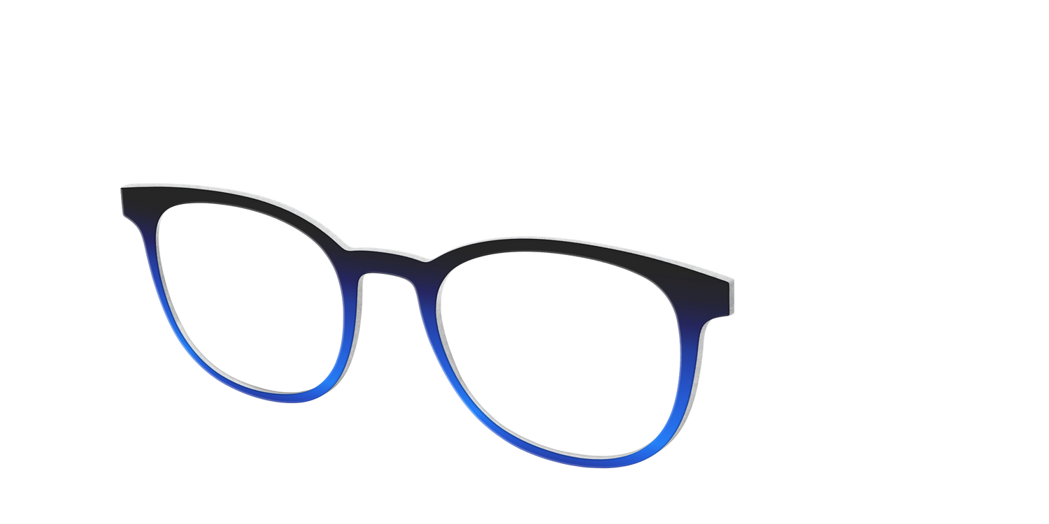 The Black to Blueberry Gradient - Angle Top Image - Pair Eyewear