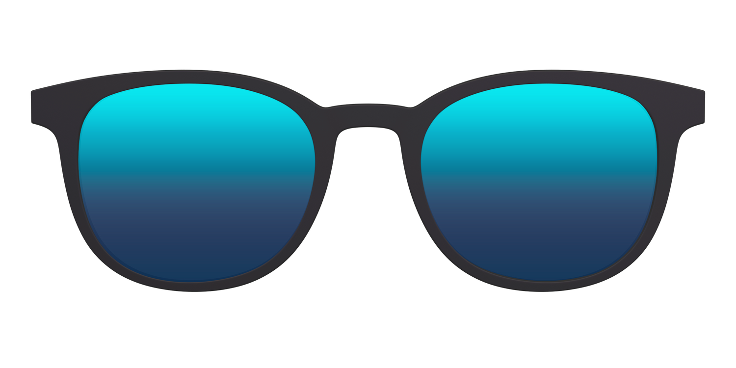 The Polarized Blue Reflective Sun Top - Front Top Image - Pair Eyewear