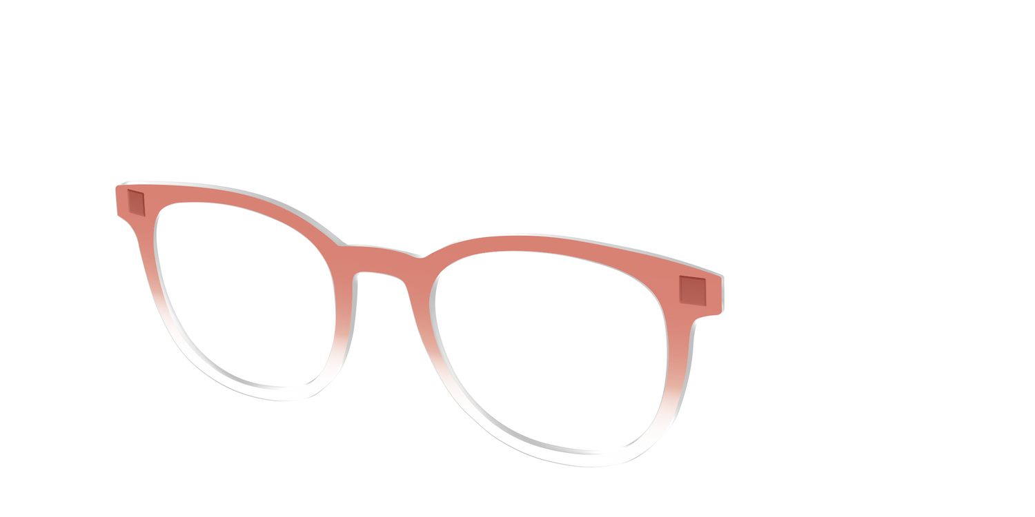The Burnt Orange Gradient Crystal - Angle Top Image - Pair Eyewear