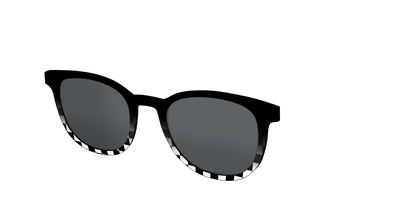 The Polarized Checkerboard Fade Sun Top - Angle Top Thumbnail - Pair Eyewear