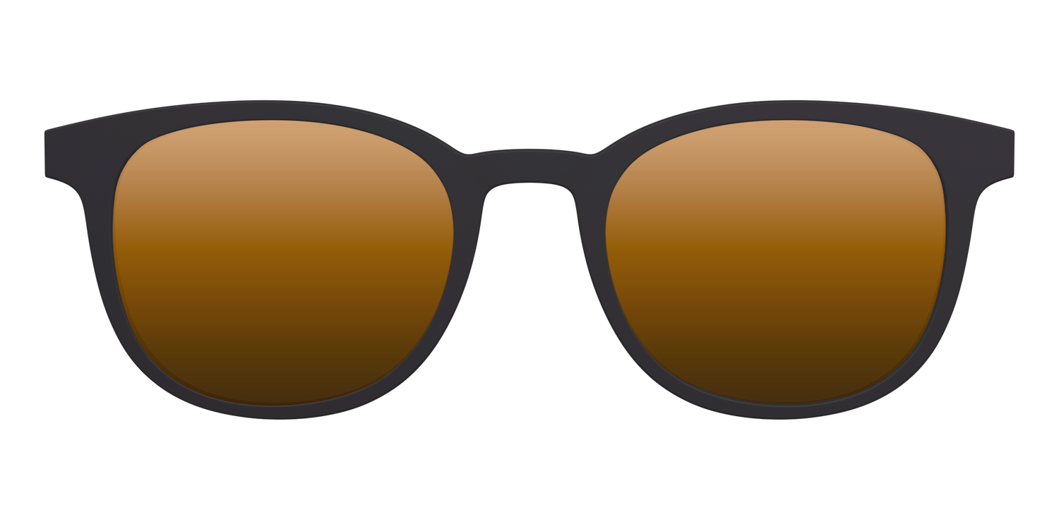 The Polarized Gold Reflective Sun Top - Front Top Image - Pair Eyewear