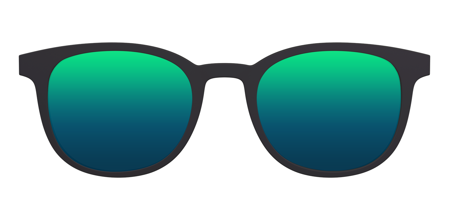 The Polarized Green Reflective Sun Top - Front Top Image - Pair Eyewear