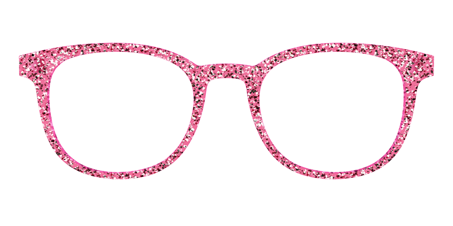 The Hot Pink Sparkle - Front Top Image - Pair Eyewear