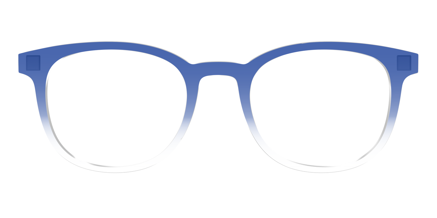 The Indigo Gradient Crystal - Front Top Image - Pair Eyewear