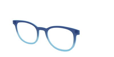 The Indigo to Sky Blue Gradient Crystal - Angle Top Thumbnail - Pair Eyewear