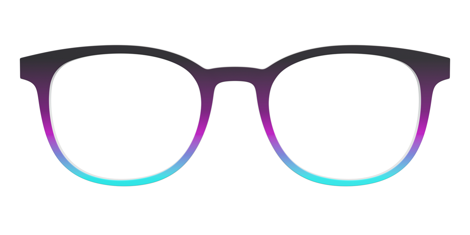 The Licorice to Seafoam Gradient - Front Top Image - Pair Eyewear