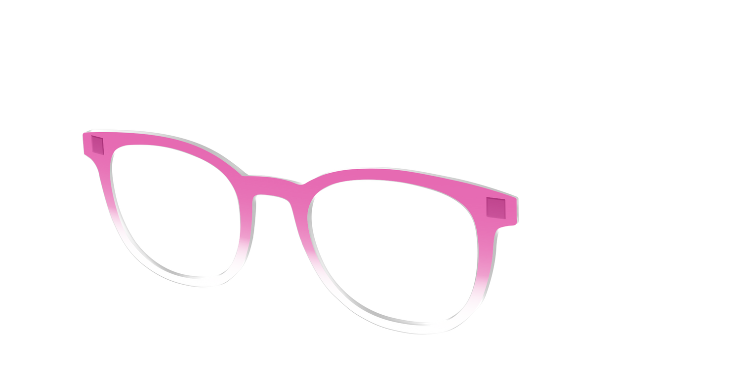 The Magenta Gradient Crystal - Angle Top Image - Pair Eyewear