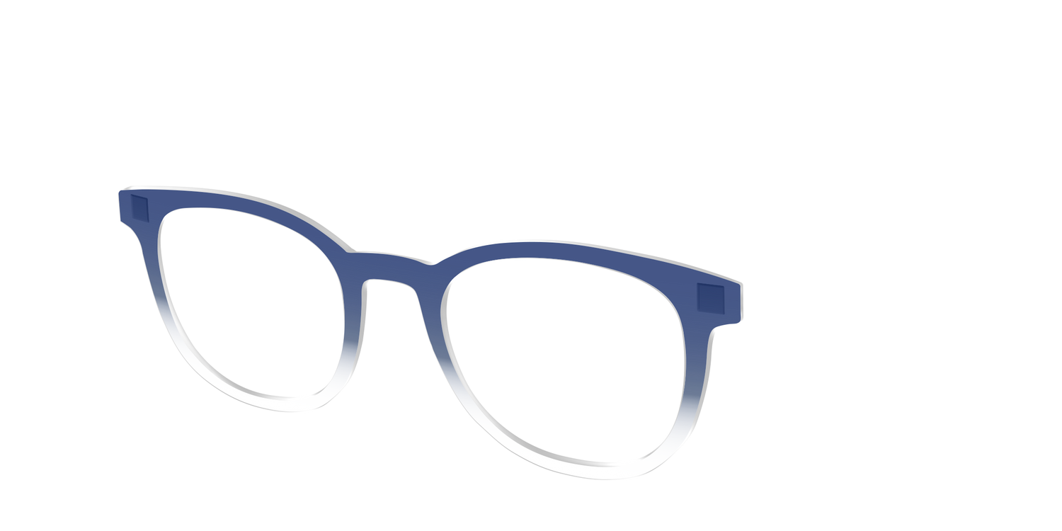 The Navy Gradient Crystal - Angle Top Image - Pair Eyewear
