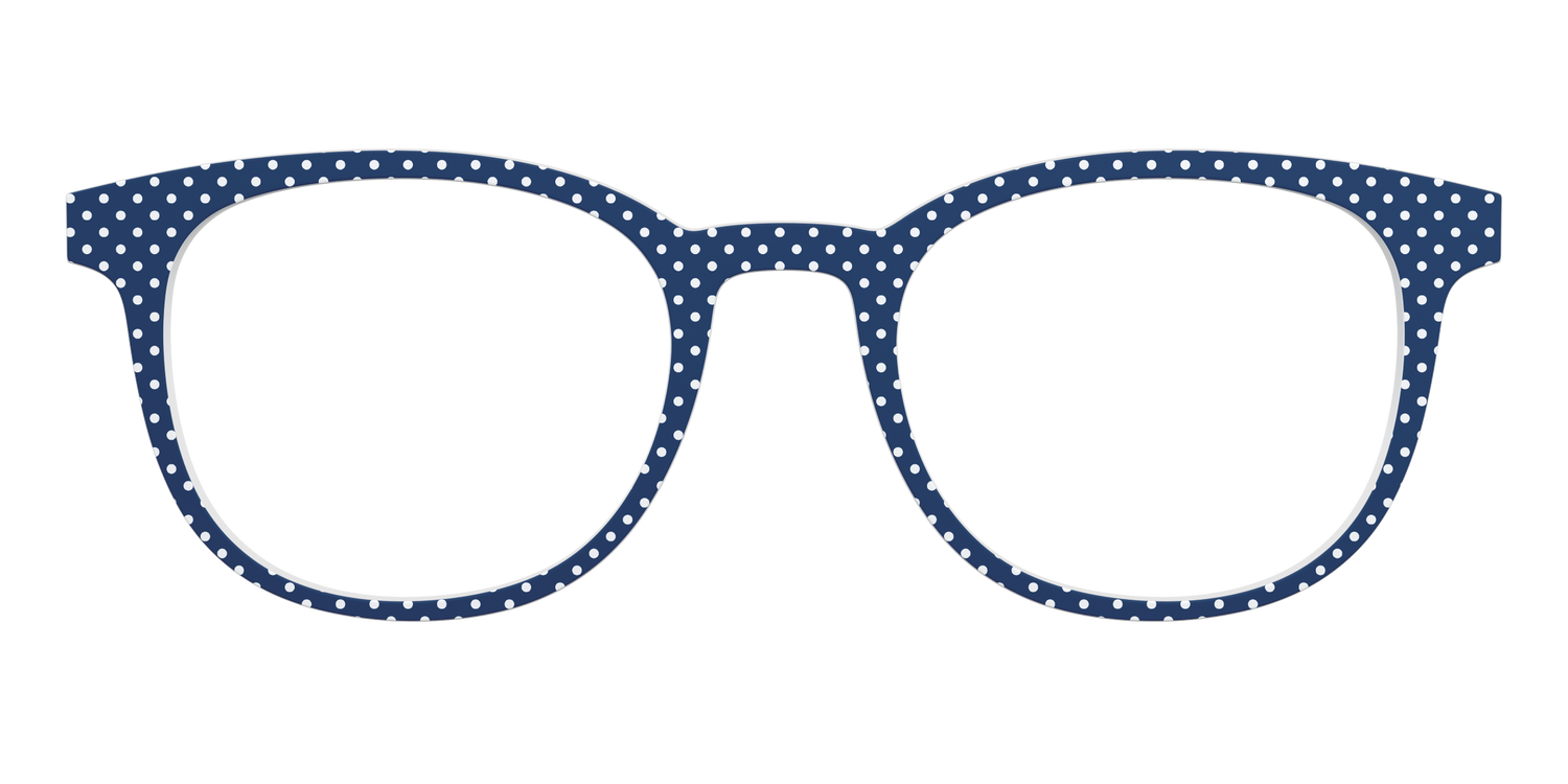 The Navy Pin Dot - Front Top Image - Pair Eyewear