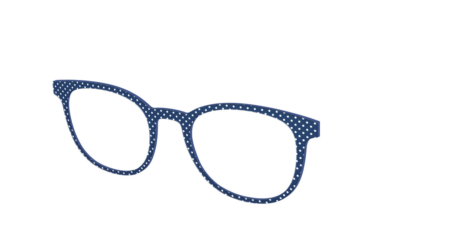 The Navy Pin Dot - Angle Top Image - Pair Eyewear