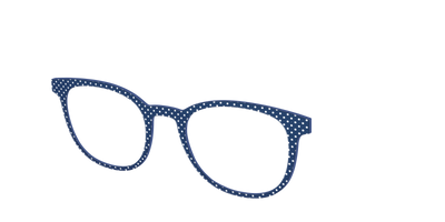 The Navy Pin Dot - Angle Top Thumbnail - Pair Eyewear