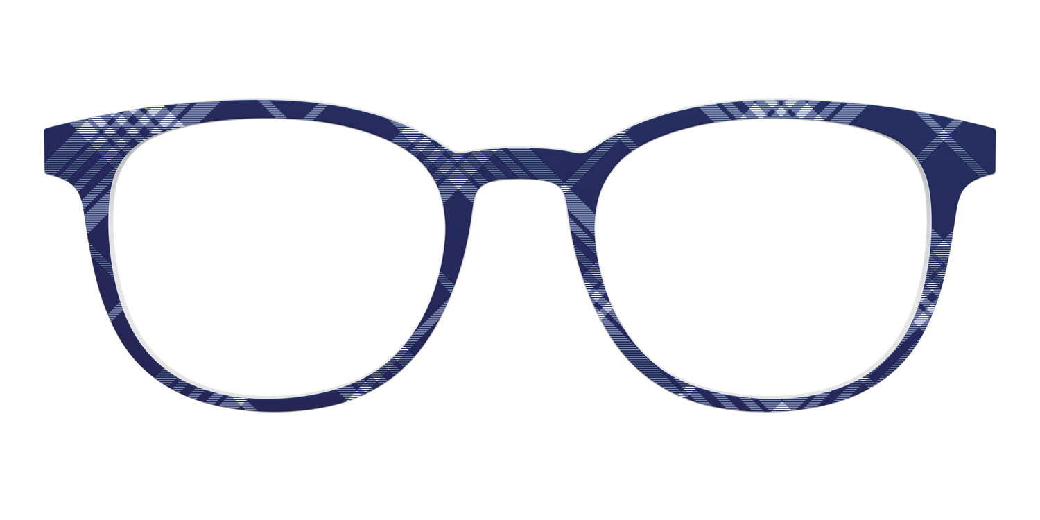 The Navy Twill Plaid - Front Top Image - Pair Eyewear