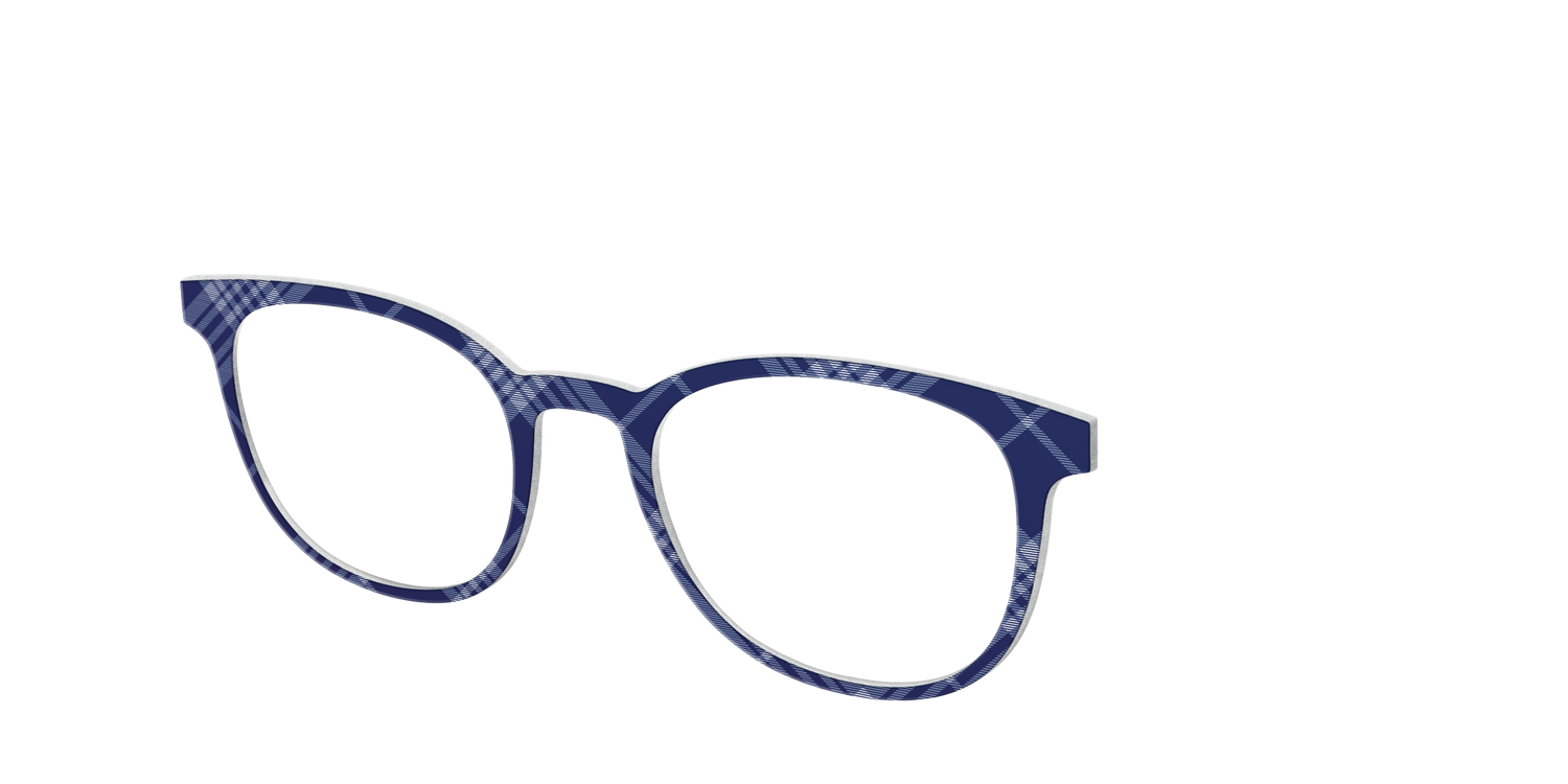 The Navy Twill Plaid - Angle Top Image - Pair Eyewear