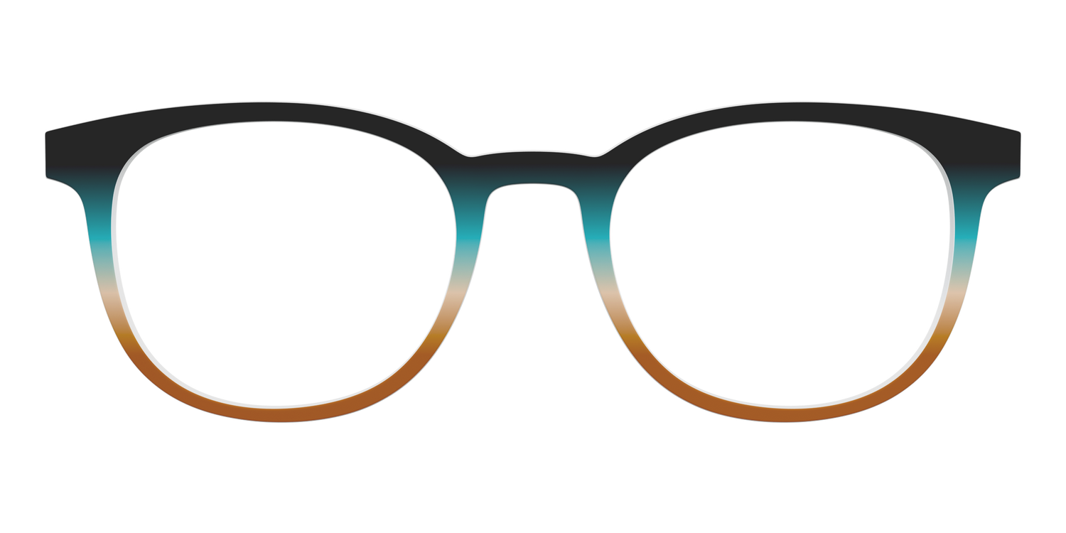 The Onyx to Rust Gradient - Front Top Image - Pair Eyewear