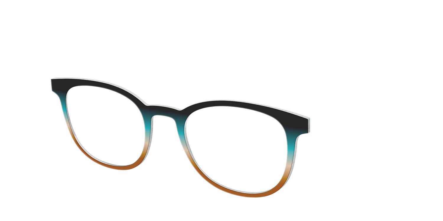 The Onyx to Rust Gradient - Angle Top Image - Pair Eyewear