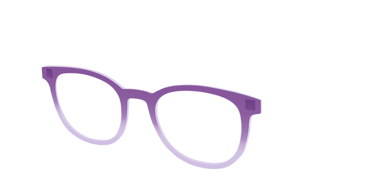 The Plum to Lilac Gradient Crystal - Angle Top Image - Pair Eyewear