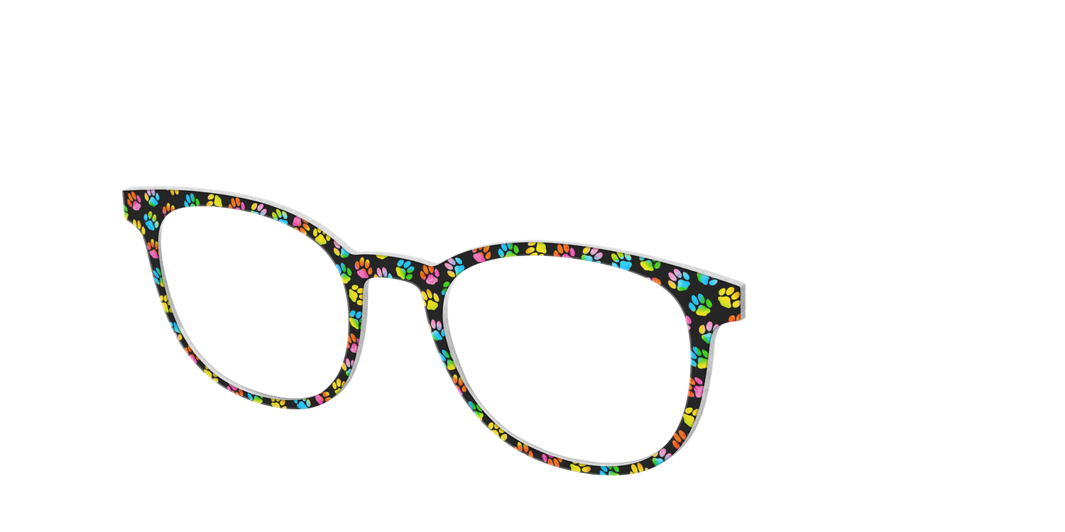 The Rainbow Paw Print - Angle Top Image - Pair Eyewear