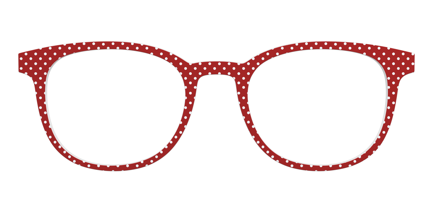 The Ruby Pin Dot - Front Top Image - Pair Eyewear