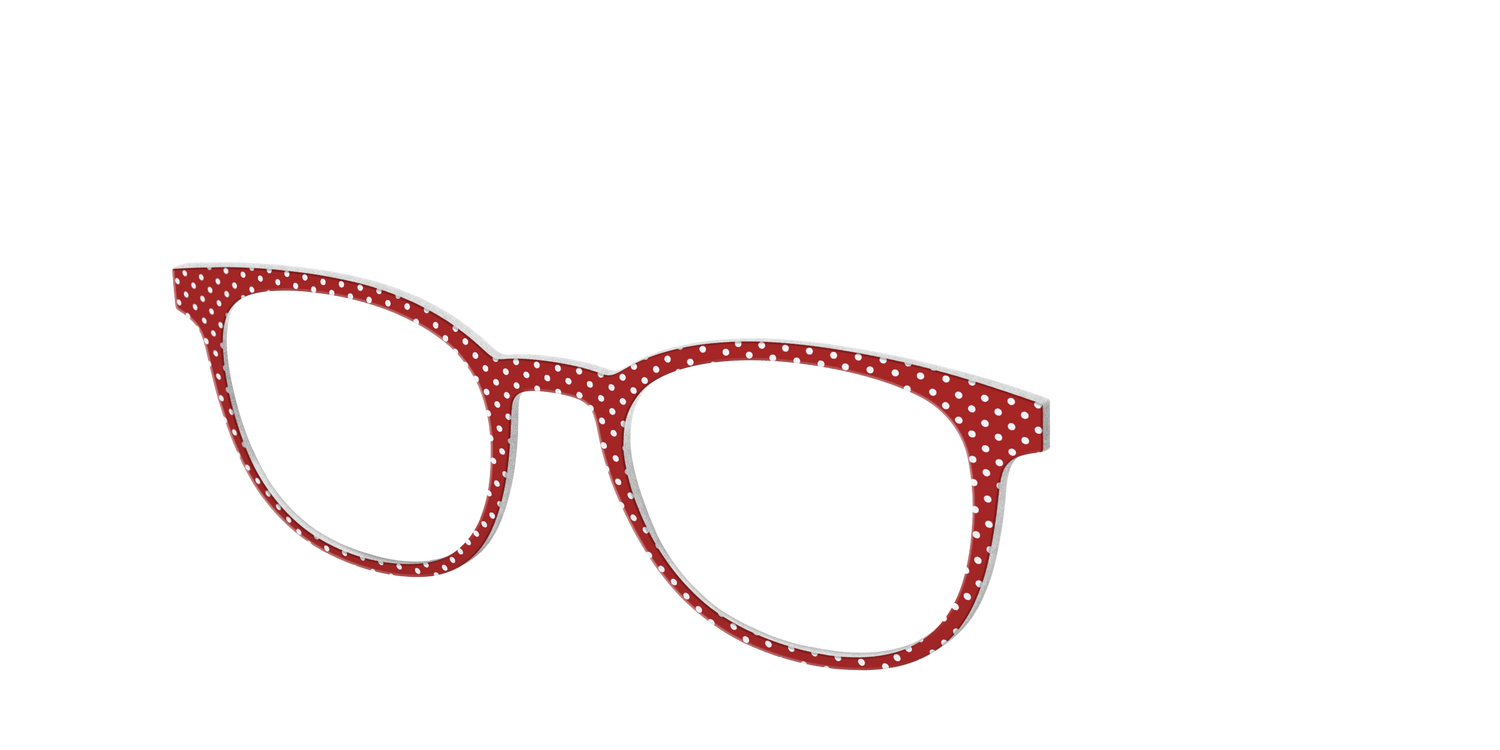 The Ruby Pin Dot - Angle Top Image - Pair Eyewear
