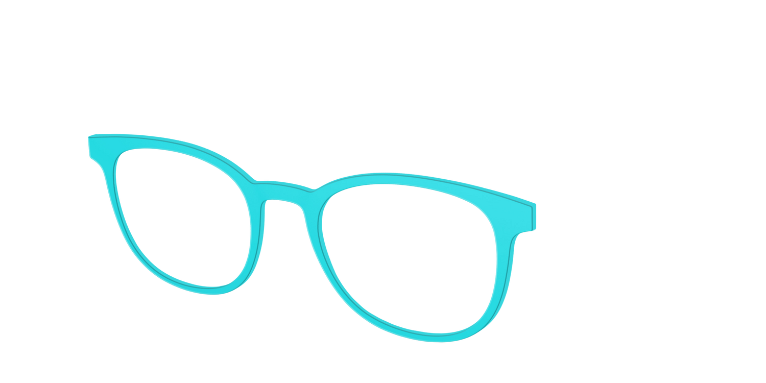 The Turquoise - Angle Top Image - Pair Eyewear