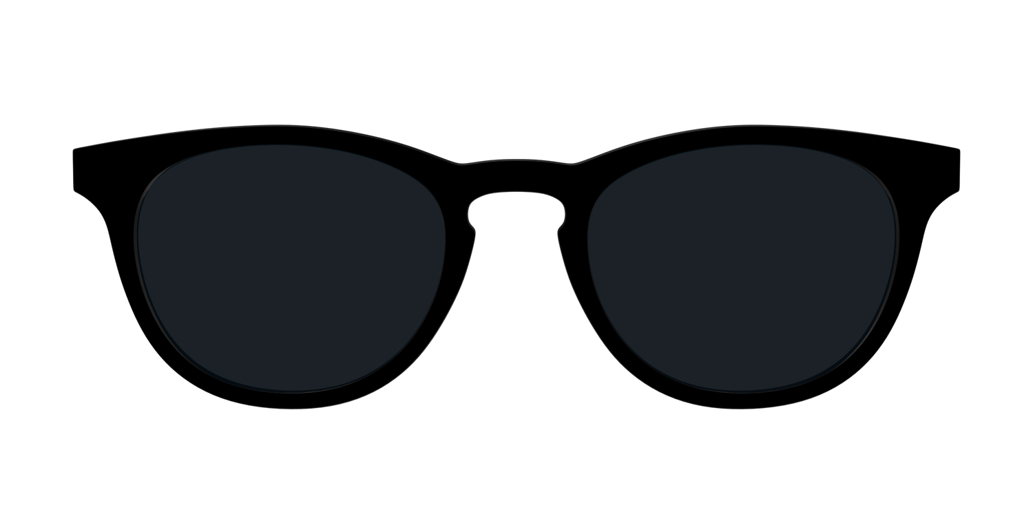 The Non-Polarized Black Sun Top - Front Top Image - Pair Eyewear