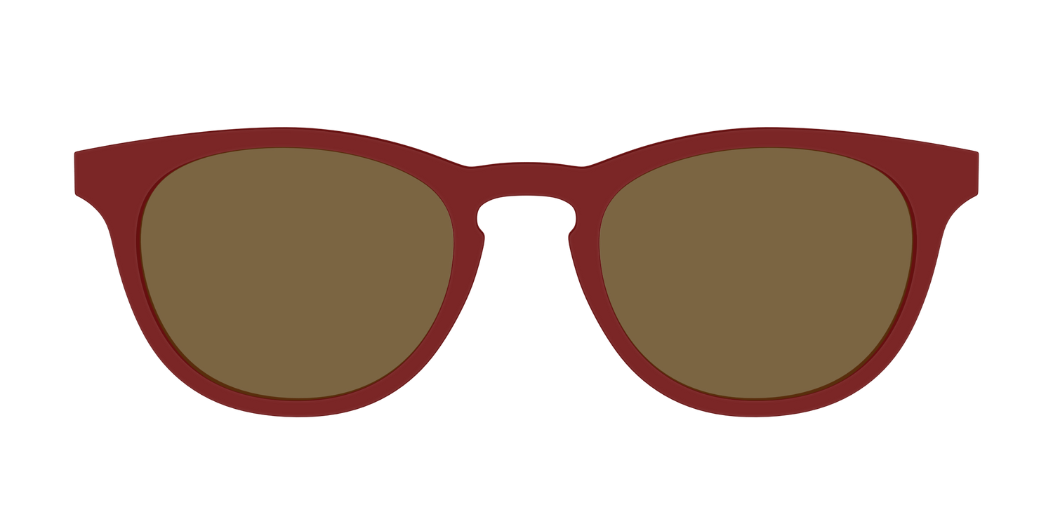 The Polarized Burgundy Sun Top - Angle Top Image - Pair Eyewear