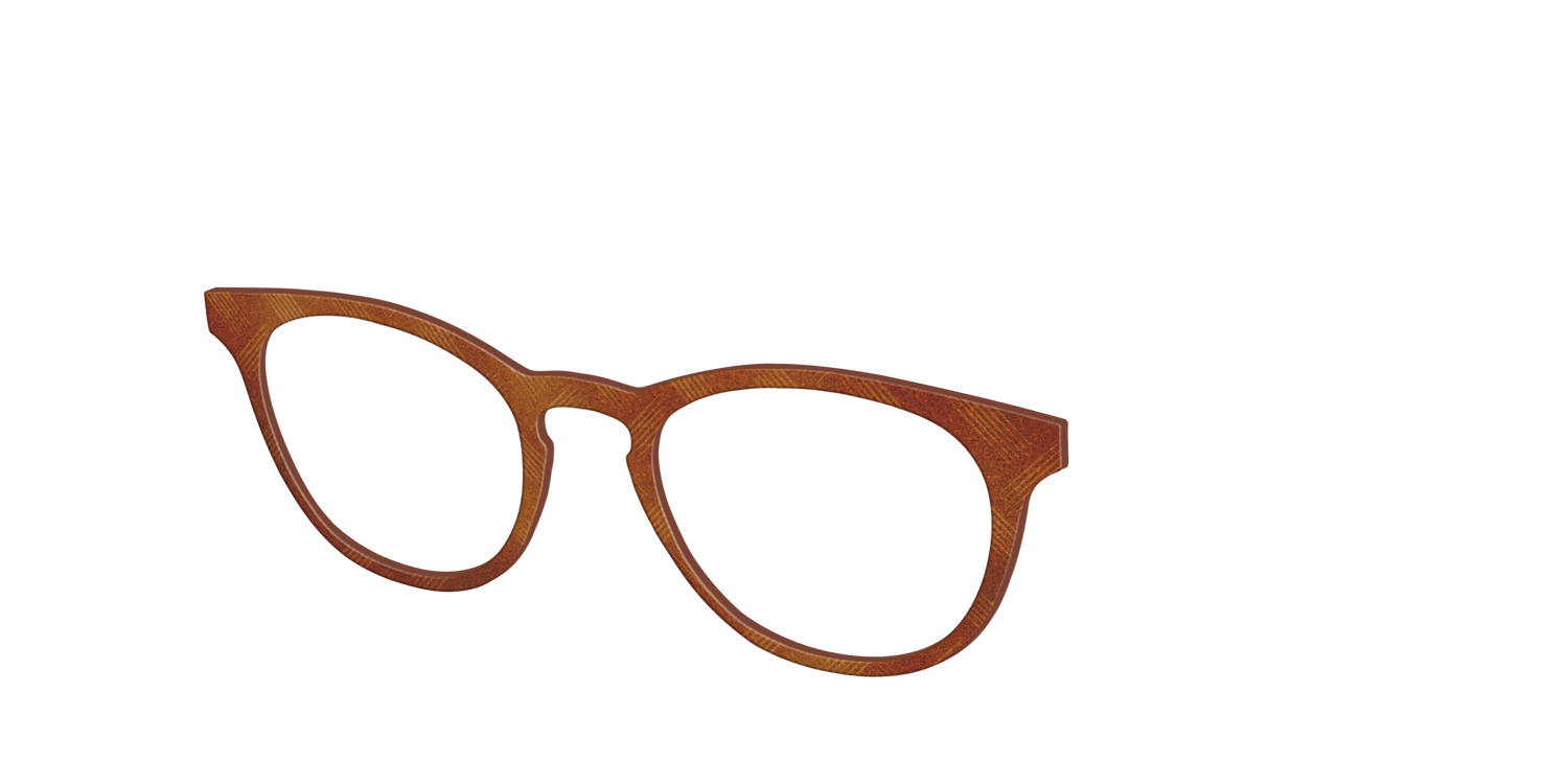 The Burnt Orange Basketweave - Angle Top Image - Pair Eyewear
