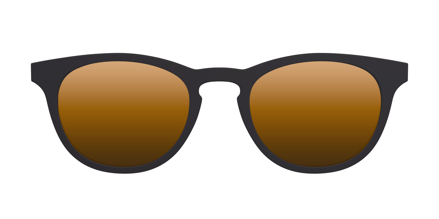 The Polarized Gold Reflective Sun Top - Front Top Image - Pair Eyewear