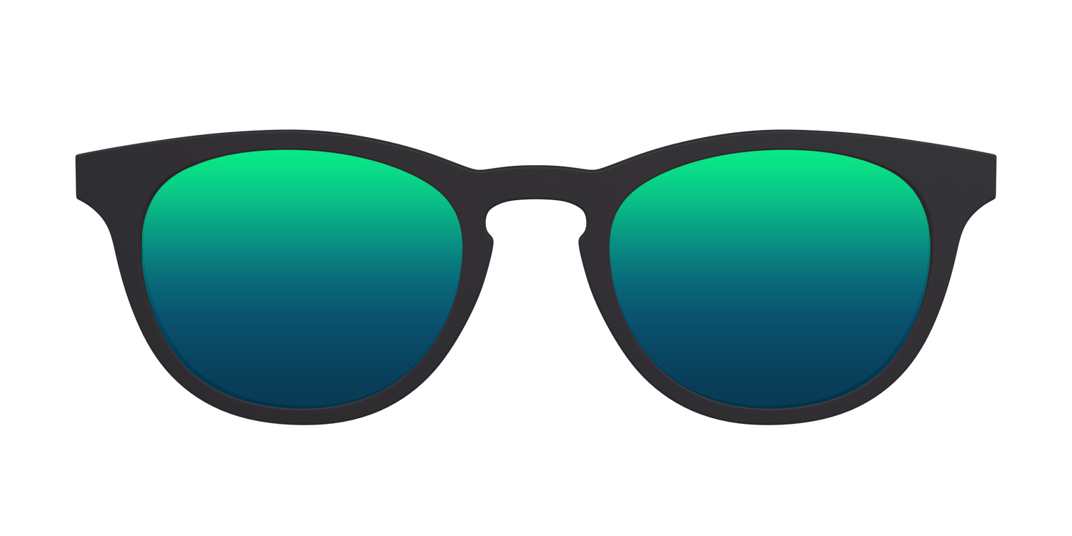 The Polarized Green Reflective Sun Top - Front Top Image - Pair Eyewear