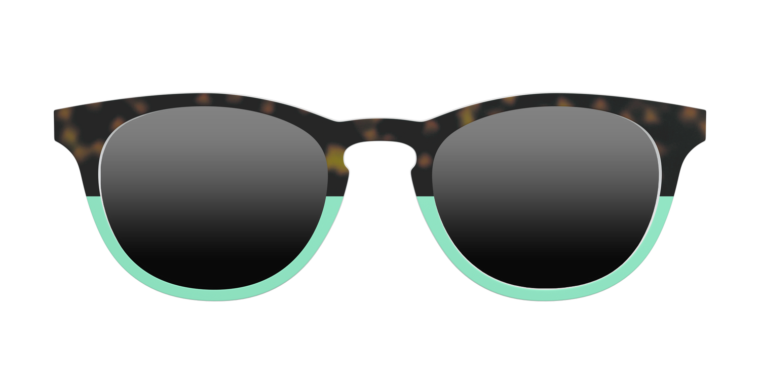 The Polarized Matcha Split Sun Top - Front Top Image - Pair Eyewear