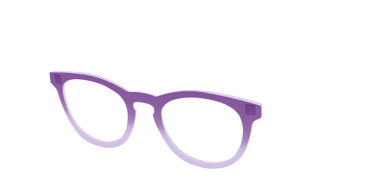 The Plum to Lilac Gradient Crystal - Angle Top Image - Pair Eyewear